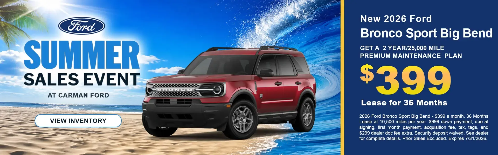 New 2026 Ford Bronco Sport Special